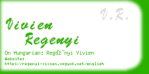 vivien regenyi business card